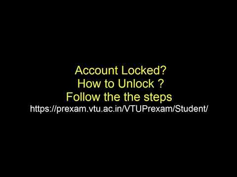 How to Unlock my Locked Account on VTU Examination Portal | VTU Application Form | VTU 2020