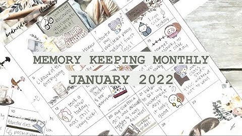 Memory Keeping Monthly Spread January 2022 // Plan with Me Deco Planning
