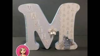 Letras de Madera decocardas.