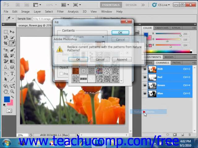 Photoshop CS5 Tutorial Using Patterns Adobe Training Lesson 8.5