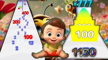 Satisfying Mobile Game Number Run Top Free Gameplay Walkthrough All Levels Latest Update Max Speed 🚅