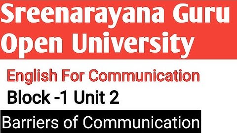 English For communication Exam Oriented Class Block-1 Unit-2 | Sgou university