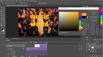 Photoshop text animation and colour change | motion manager