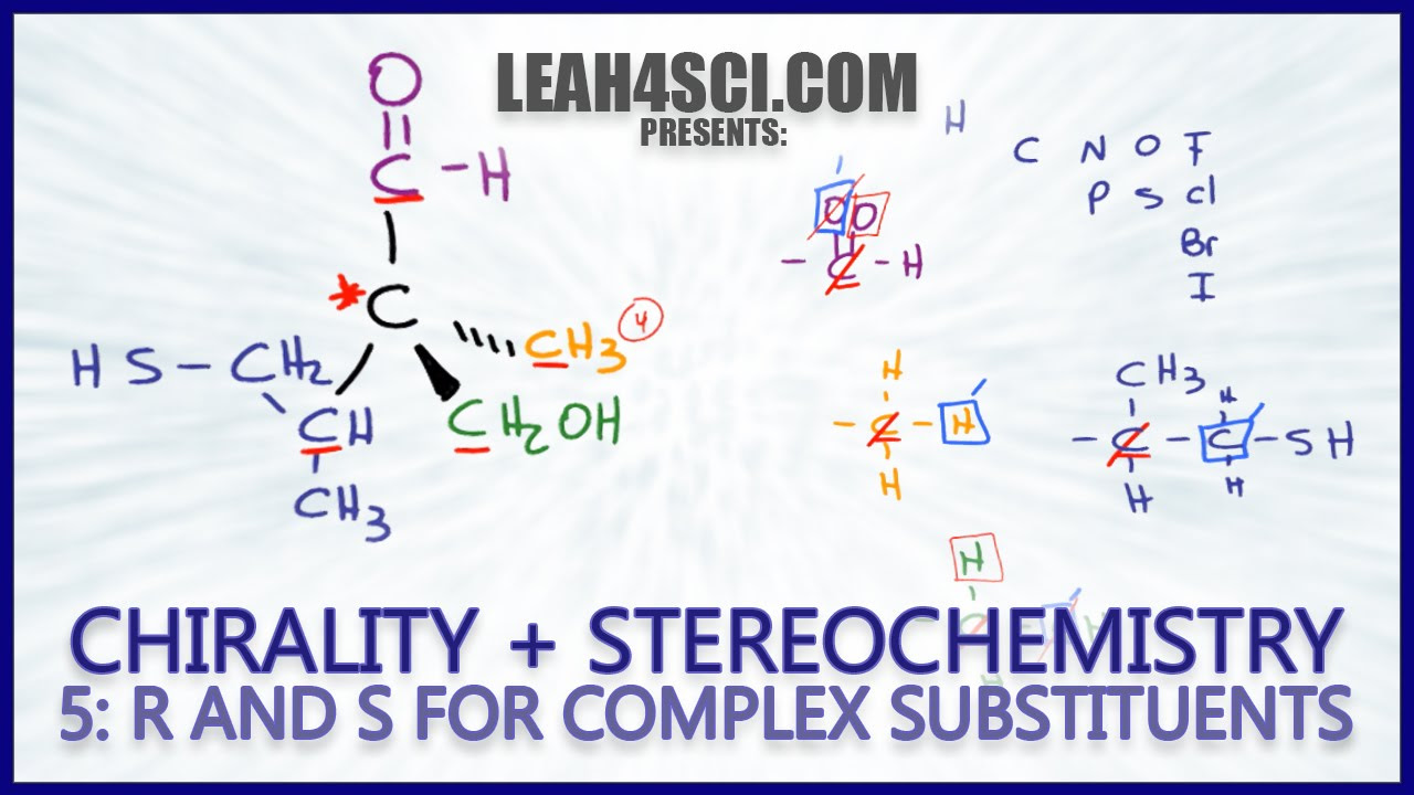 R and S configuration for Lengthy Complex Substituents   Stereochemistry Vid 5