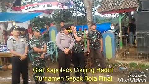 Giat Kapolsek Cikijing Hadiri Turnamen Sepak Bola Final Danramil Cup 1705 Cikijing