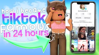 i became ROBLOX Tiktok FAMOUS in 24 HOURS