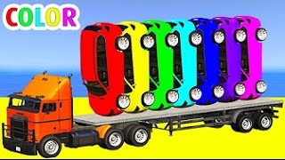 LEARN COLORS w SUV Cars for Kids & Color Spiderman Cartoon for Baby Learning Video