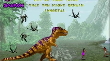 Primal Rage Sauron playthrough NO DEATHS OR ROUNDS LOST.