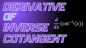 Derivative of inverse cotangent