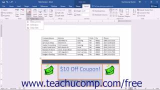 Word 2016 Tutorial Deleting Cells and Tables Microsoft Training