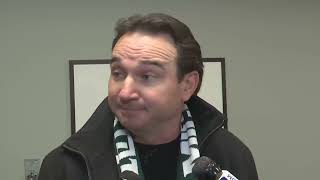 New Msu Football Head Coach Jonathan Smith Speaks To The Media After Arrival At Capital Region In...