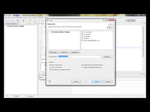 Export a project to an archive file (zip)