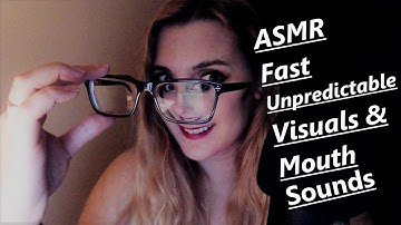 ASMR Unpredictable Repetitive Whispering, Mouth Sounds & Hand Movements (fast-paced, weird)
