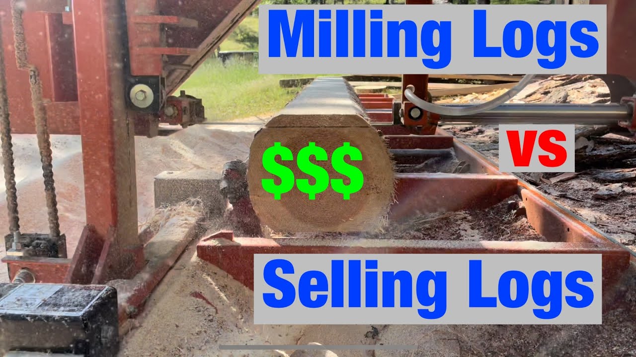 Cutting Logs into Lumber vs Selling Logs to the Mill. Douglas Fir on