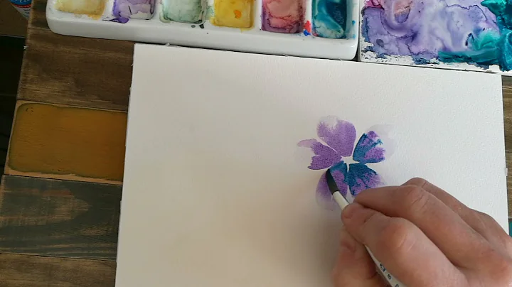 Quick watercolour flower