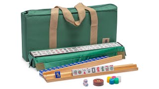 American Mahjong Set, Koi Fish With Green Soft Case