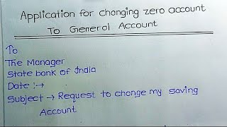 Application To Bank Manager To Change My Saving Account | Request To Change My Saving Account |