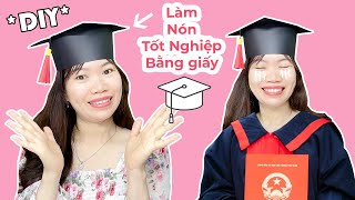 Cách làm nón tốt nghiệp bằng giấy siêu dễ/How to make a graduation cap Liam Channel