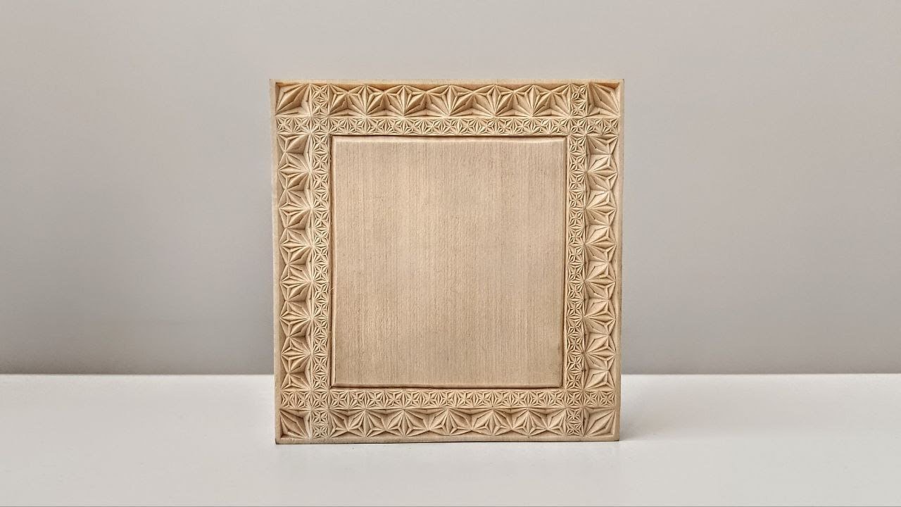 Zencarving Coaster's frame chip carving YouTube