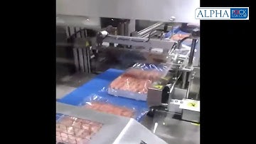 Phoenix-I500 - Side Sealer Shrink Wrapping - Frozen Shrimps box - Alphapack USA.