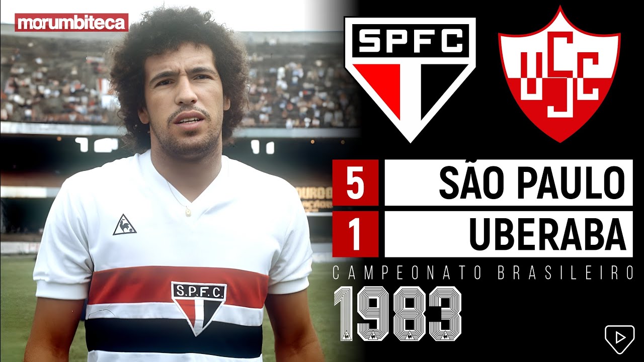São Paulo 5x1 Uberaba - 1983 - MAIS UM SHOW DE CARECA, RENATO E ZÉ SÉRGIO!