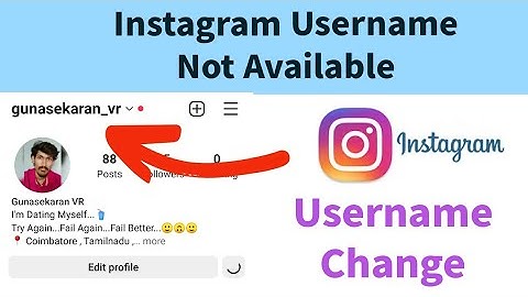 How To Solve Instagram Username Not Available In Tamil | How To Fix Username Not Available Problem