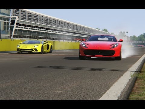 lamborghini-aventador-s-vs-ferrari-812-superfast-at-monza-circuit