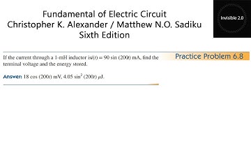 Practice Problem 6.8 || Fundamentals of electric circuits || Alexander & Sadiku || Sixth Edition