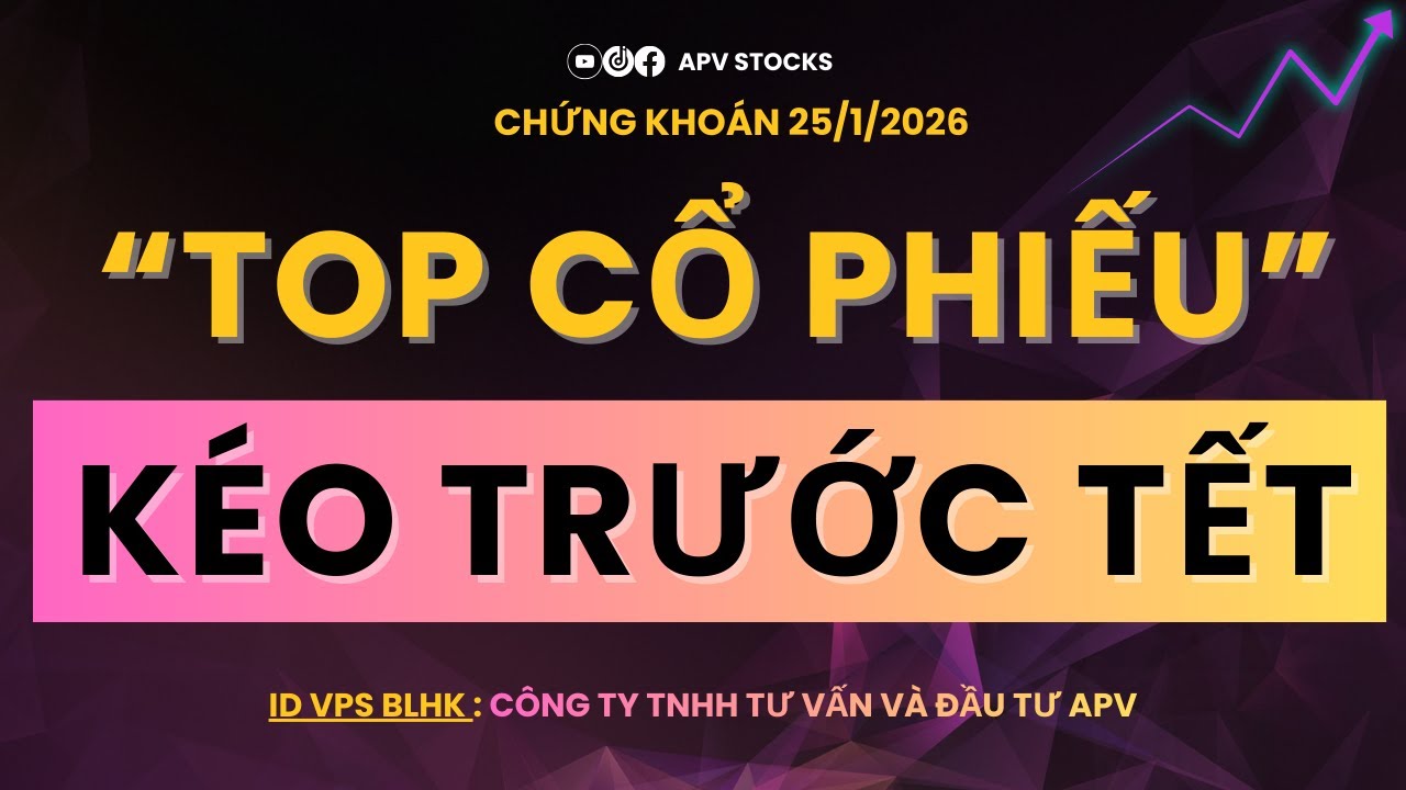 Top cổ phiếu sẽ kéo trước tết sau nhịp điều chỉnh - Chứng khoán hôm nay 25/1/2026