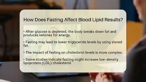 How Does Fasting Affect Blood Lipid Results? | Cholesterol Support Network