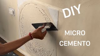 🎁MICROCEMENTO textura con STENCIL DIY 🎈