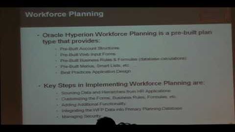 HUG Video 3 Hyperion Workforce Overview