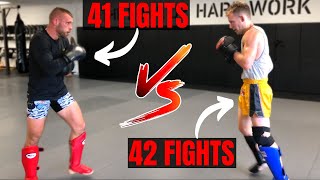 Sparring Experienced Pro Muay Thai Fighter | High Level Sweep Executed