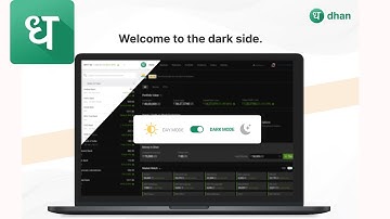 Enable Dark Theme in Dhan Trading Platform ||