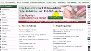 16 - Article Marketing Explosion - Working with GoArticles.com