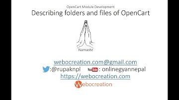 Describing files and folder of OpenCart Framework - OpenCart tutorial