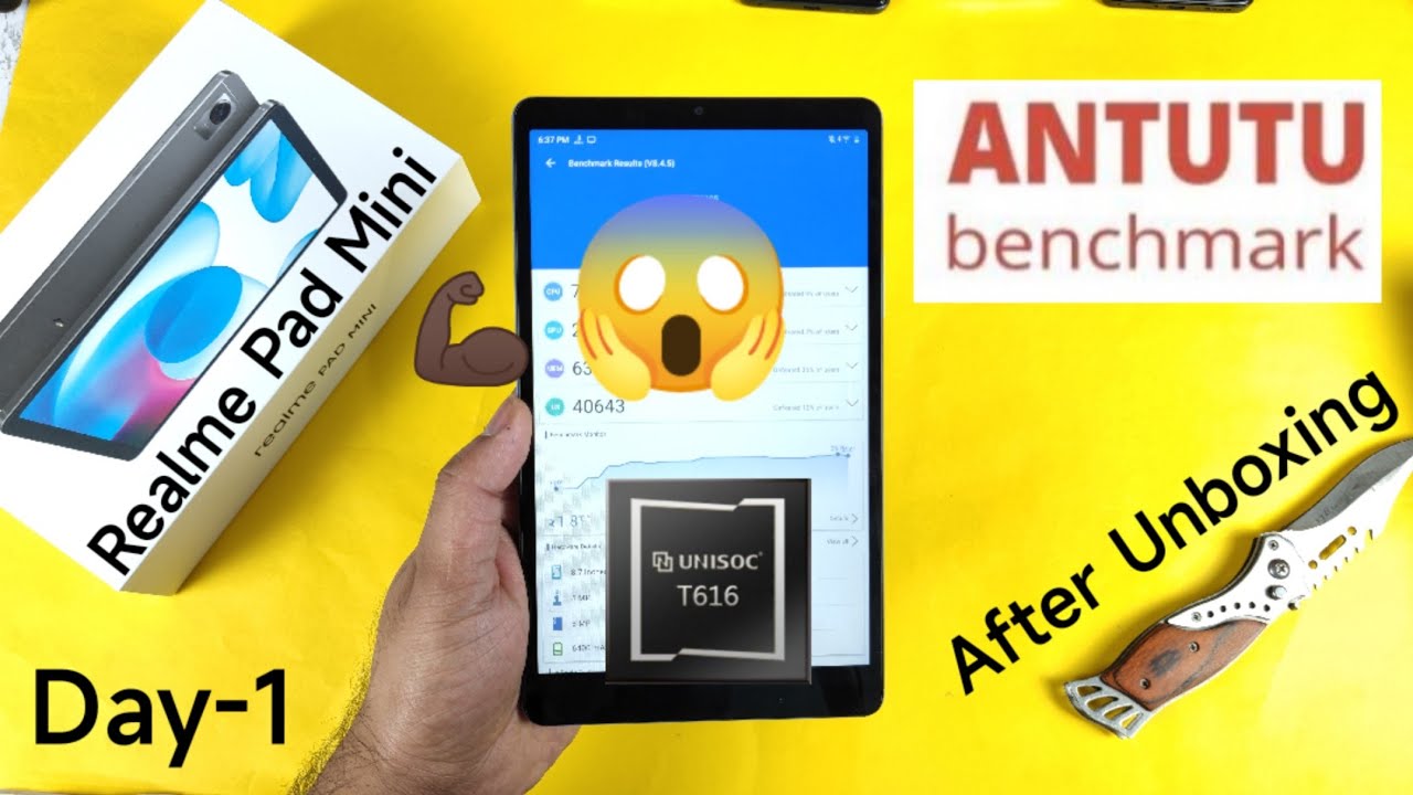 Realme Pad Mini Antutu Test Day-1 UniSOC T616 🔥🔥🔥