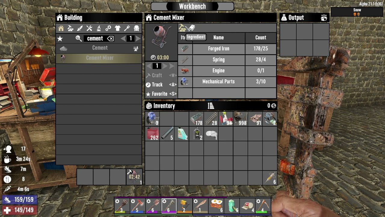 How to make a Cement Mixer - 7 Days to Die