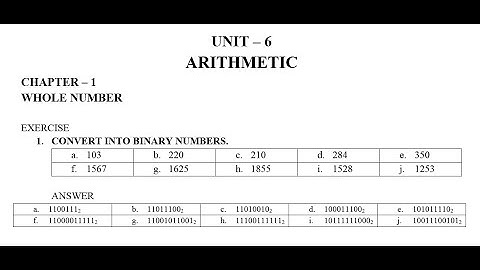 GRADE 8 - COMPULSORY MATH - ARITHMETIC  - BINARY NUMBER PART ONE - SAMIR SHAKYA