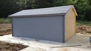 PNJ CAM AEE SD21: TIME LAPS - How to Go Up And Pose A Wooden Garage