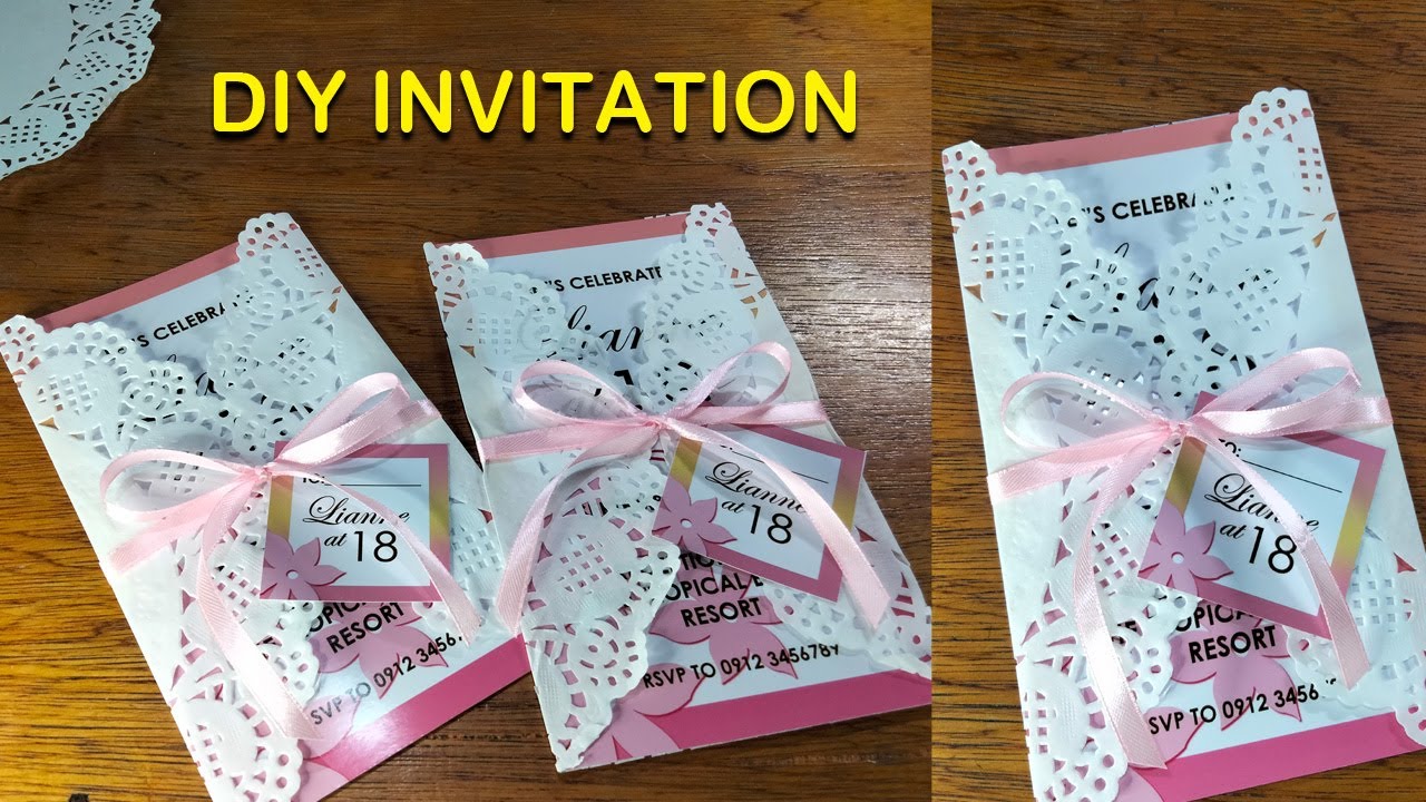 DIY Invitation, Simple And Easy DIY