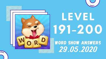 Word Show Answers Level 191-200