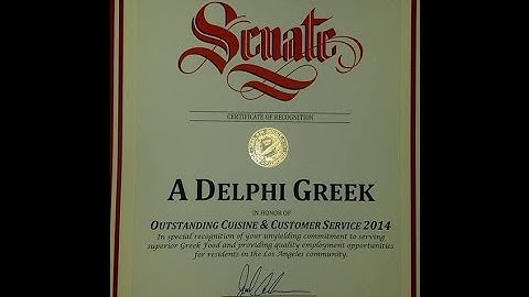 DELPHI GREEK RESTAURANT 30 YEARS AFTER