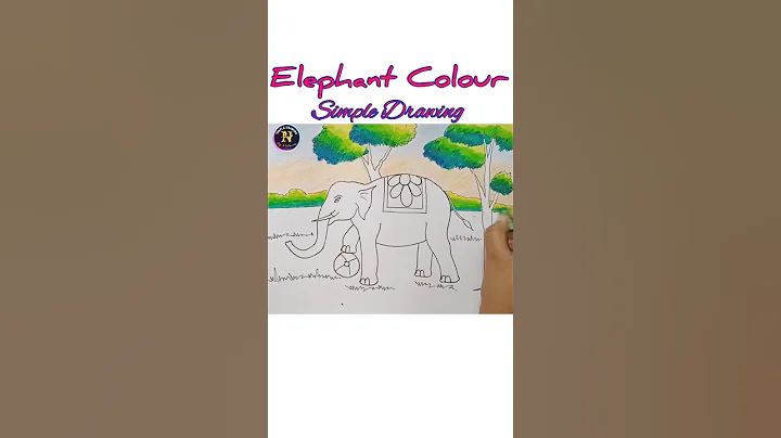 Elephant Drawing Easy🐘 #art #drawing #drawingtutorial #trending #viral #viralshorts #youtubeshorts