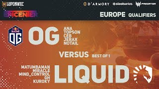 OG vs Team Liquid (BO1) | EPICENTER Major EU Qualifiers