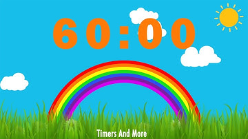 60 Minute Timer Rainbow 🌈 with Alarm 🔔