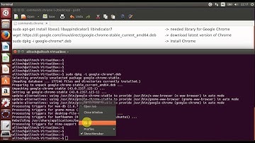 ubuntu install google chrome from terminal