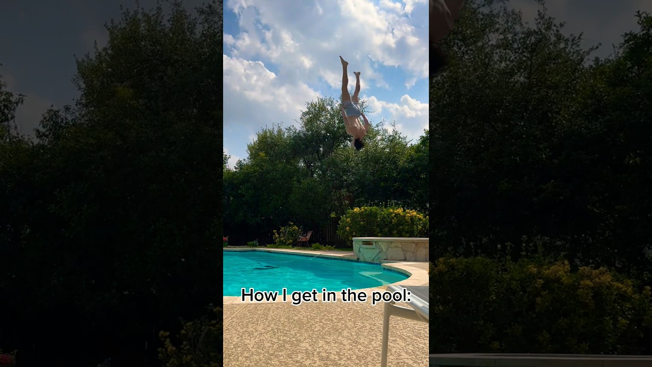 How Normal People Get Into the Pool Vs Me…😂