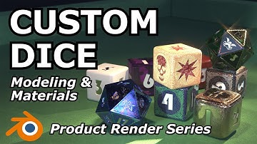 Modeling Custom Gaming Dice | Hard Surface Modeling With Booleans, SVGs, Stencils & Custom Materials