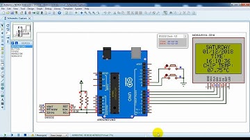 Arduino with Nokia 5110 LCD and DS3231 - Proteus simulation